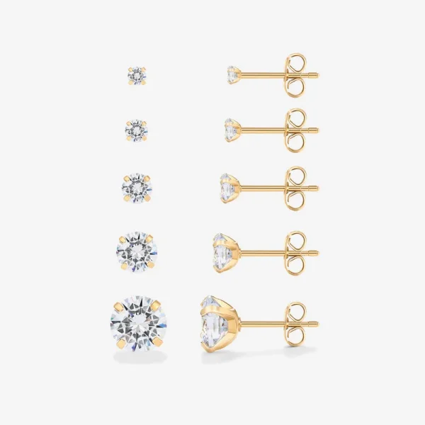 Five Pairs Stud Earring Pack