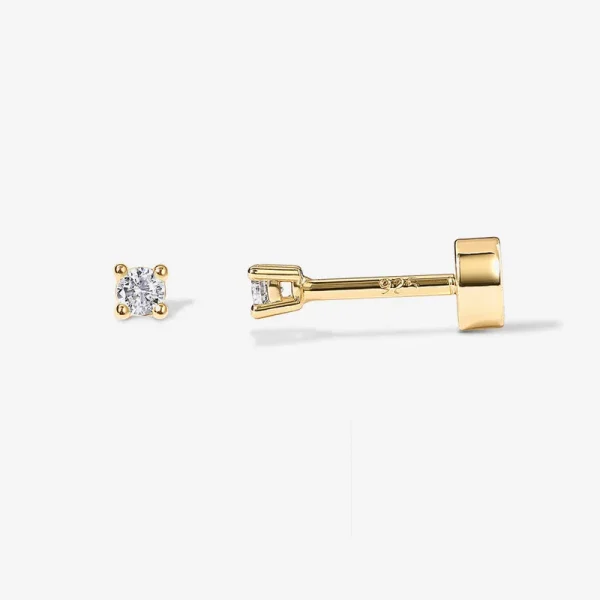 Cubic Zirconia Flat Back Studs